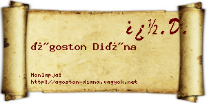 Ágoston Diána névjegykártya