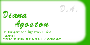 diana agoston business card